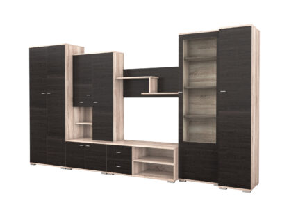 Bibliotecă living Gabriela, wenge + sonoma - imagine 2