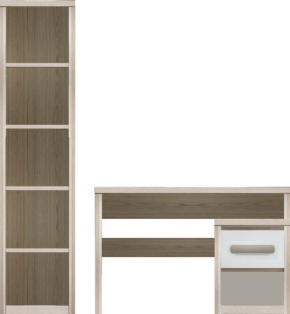 Bibliotecă living Roma, alb - imagine 4