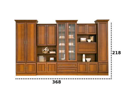 Bibliotecă living Wiki C, nuc închis - imagine 3