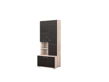 Bibliotecă living Gabriela, wenge + sonoma - imagine 6