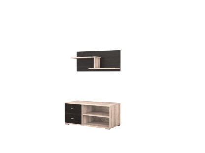 Bibliotecă living Gabriela, wenge + sonoma - imagine 8