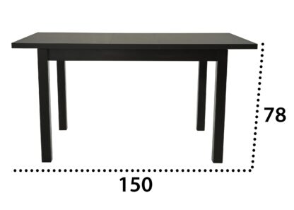 Masa extensibila MB-13 Max5 120x150 cm, wenge, lemn masiv de fag si PAL - imagine 10