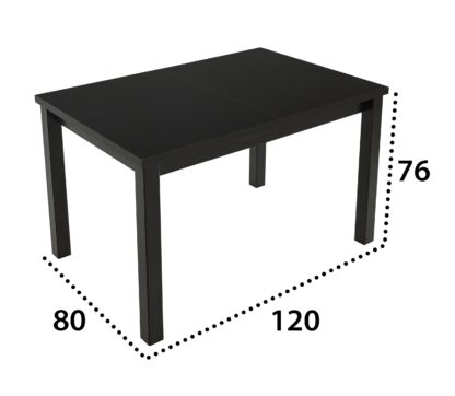 Masa extensibila MB-13 Max5 120x150 cm, wenge, lemn masiv de fag si PAL - imagine 9