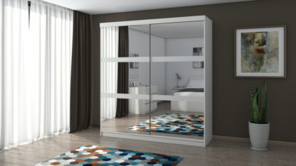 Dressing Ovidiu 10, 203x218x61 cm, alb
