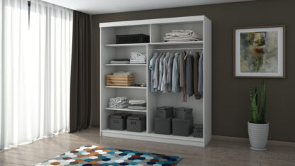Dressing Ovidiu 10, 203x218x61 cm, alb - imagine 2