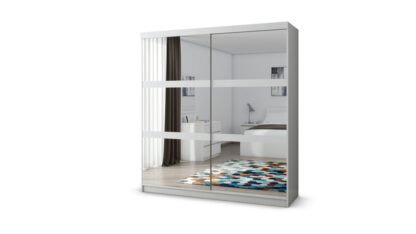 Dressing Ovidiu 10, 203x218x61 cm, alb - imagine 3