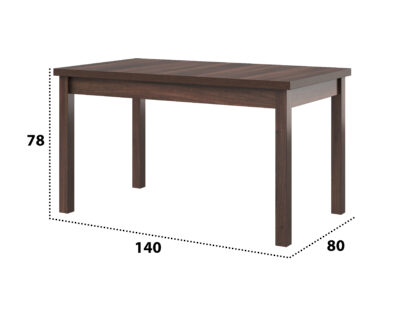 Masa extensibila 140x180 cm MB-21 Modena1, nuc, lemn masiv de fag si PAL - imagine 2