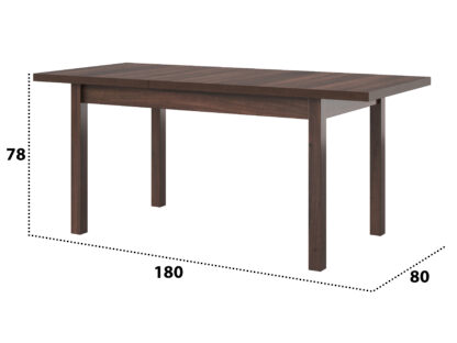Masa extensibila 140x180 cm MB-21 Modena1, nuc, lemn masiv de fag si PAL - imagine 4