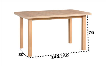 Masă living Venus2L S, sonoma, extensibila 140/220x80x76 cm,  lemn masiv de fag/pal - imagine 2