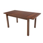 Set masa extensibila 120x150cm cu 4 scaune tapitate, MB-13 Max5 si S-38 Boss10 O2, nuc, lemn masiv, stofa - imagine 5