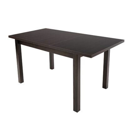 Set masa extensibila 120x150 cm cu 4 scaune tapitate, MB-13 Max5 si S-37 Boss7 W11, Wenge, lemn masiv, stofa - imagine 6