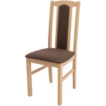 Set masa extensibila 140x180cm cu 4 scaune tapitate, MB-21 Modena1 si S-37 Boss7 S6, sonoma, lemn masiv de fag, stofa - imagine 6