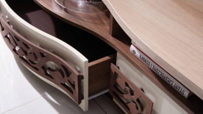 Bibliotecă living Absolut, crem + maro - imagine 2