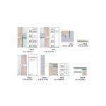 Bibliotecă living Colorato, alb/sonoma/verde - imagine 2