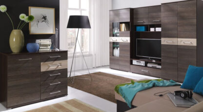 Bibliotecă living Erika, wenge - imagine 2