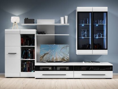 Bibliotecă living Fever 2, alb