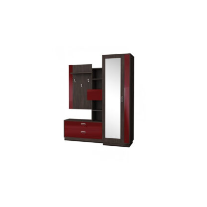 Garderobă Roxana, wenge mali + bordo