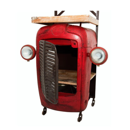 Mobilă bar cap tractor mare mcb-5003, roșu vintage - imagine 4