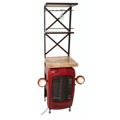 Mobilă bar cap tractor mare mcb-5003, roșu vintage - imagine 2