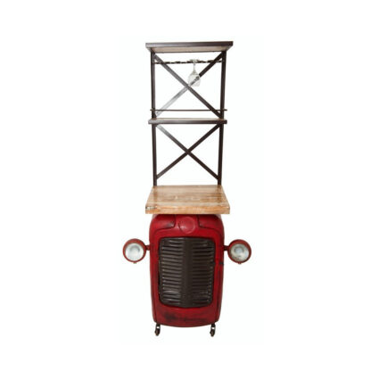 Mobilă bar cap tractor mare mcb-5003, roșu vintage - imagine 3