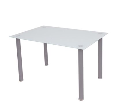Masă bucătărie MB-45, alb mat și gri - imagine 2
