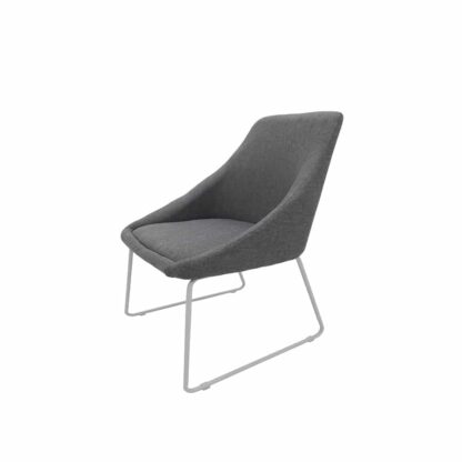 Scaun living S-90, gri și alb