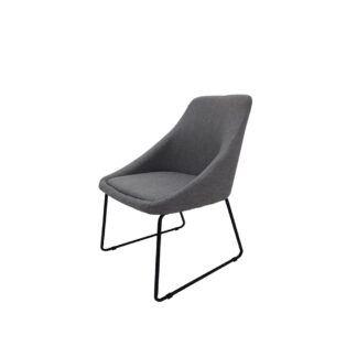 Scaun living S-90, gri și negru