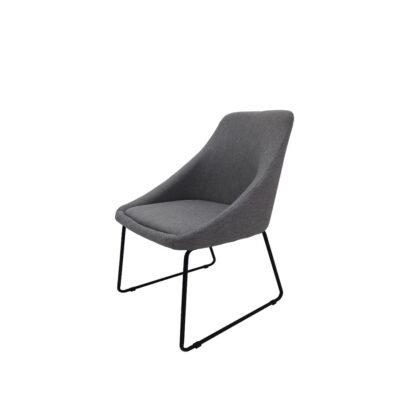 Scaun living S-90, gri și negru