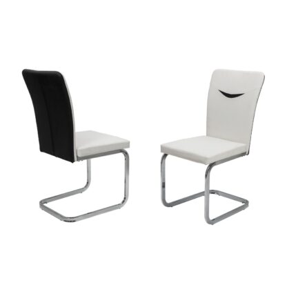 Scaun bucătărie S-106 alb și negru - imagine 4
