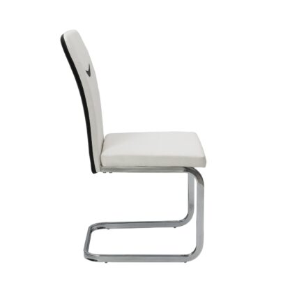Scaun bucătărie S-106 alb și negru - imagine 3
