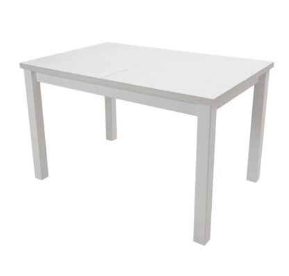 Masa extensibila MB-13 Max5 120x150 cm, alb, lemn masiv de fag si PAL
