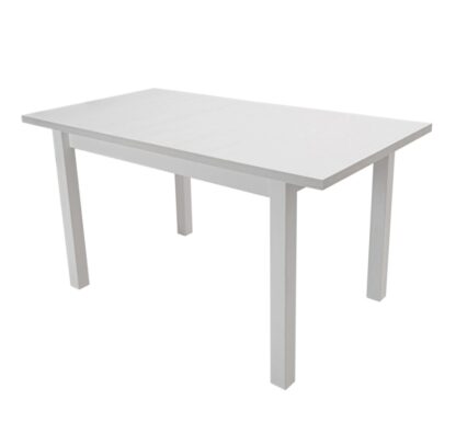 Masa extensibila MB-13 Max5 120x150 cm, alb, lemn masiv de fag si PAL - imagine 4