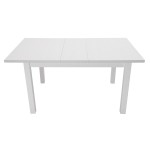Set masa extensibila 120x150cm cu 4 scaune tapitate, MB-13 Max5 si S-37 Boss7 29B, Alb, Lemn masiv de fag, Stofa - imagine 5