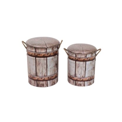Taburet Rustic, 34 x 43 cm și 30 x 37 cm