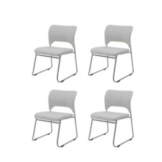 Set 4 scaune bucatarie , S-12, culoare Alb
