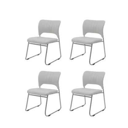 Set 4 scaune bucatarie , S-12, culoare Alb