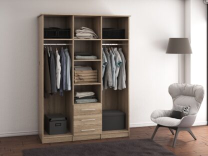 Dressing Ștefan 3d, sonoma 150 x 210 x 64 cm - imagine 2