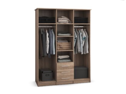 Dressing Ștefan 3d, sonoma 150 x 210 x 64 cm - imagine 3