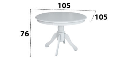 Masă living MB-57, alb - imagine 3