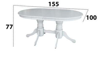 Masă extensibilă living MB-60, alb - imagine 4