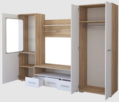 Bibliotecă living Stela, sonoma/alb - imagine 5