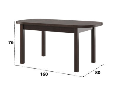 Masa extensibila 160x200 cm MB-12 Venus1, wenge, lemn masiv de fag si PAL - imagine 2