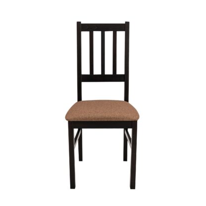 Set masa fixa 80 cm cu 4 scaune tapitate, MB-13 Max9 si S-38 Boss4 W15, Wenge, lemn masiv de fag, stofa - imagine 8