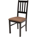 Set masa extensibila 120x150cm cu 6 scaune tapitate, MB-13 Max5 si S-38 Boss4 W15, wenge, lemn masiv, stofa - imagine 5
