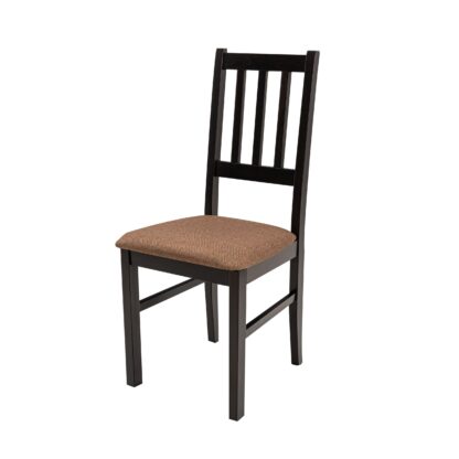 Set masa fixa 80 cm cu 4 scaune tapitate, MB-13 Max9 si S-38 Boss4 W15, Wenge, lemn masiv de fag, stofa - imagine 7