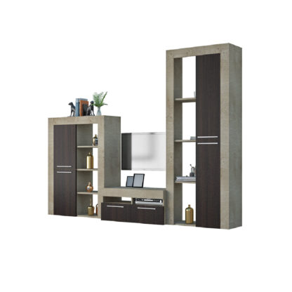 Bibliotecă living Malina, sonoma + wenge