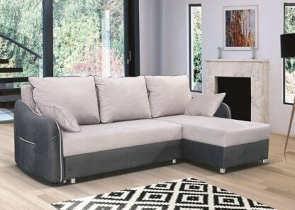 Colțar extensibil Fado Viton 203/200, gri + crem - imagine 3