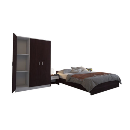 Dormitor matrimonial Georgiana, wenge - imagine 4