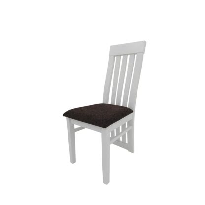 Set masa extensibila 120x150 cm cu 4 scaune tapitate, MB-13 Max5 si S-104 SO, Alb, lemn masiv, stofa - imagine 7