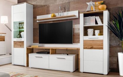 Bibliotecă living Lily, alb mat